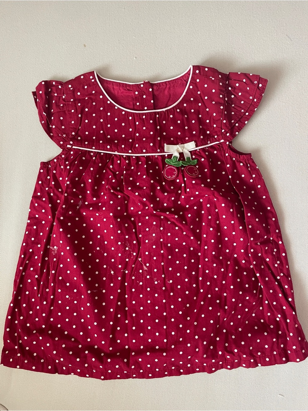 Gymboree Cherry Picking Cotton Red polka dot Aline shirt Top Girl Sz 4T